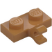 LEGO Mittleres dunkles Fleisch Platte 1 x 2 mit Horizontaler Clip (11476 / 65458)