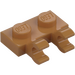 LEGO Medium mørkt kød Plade 1 x 2 med Vandret Clips (flade frontklip) (60470)