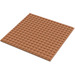 LEGO Mittleres dunkles Fleisch Platte 16 x 16 mit Underside Ribs (91405)