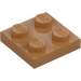 LEGO Medium Dark Flesh Plate 2 x 2 (3022)