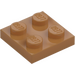 LEGO Medium Dark Flesh Plate 2 x 2 (3022 / 94148)