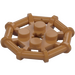 LEGO Medium Dark Flesh Plate 2 x 2 with Bar Frame Octagonal (Round Studs) (75937)