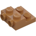 LEGO Medium Dark Flesh Plate 2 x 2 x 0.7 with 2 Studs on Side (4304 / 99206)