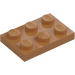 LEGO Medium mørk hud Plate 2 x 3 (3021)