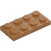 LEGO Středně tmavá tělová Deska 2 x 4 (3020)