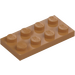 LEGO Medium Dark Flesh Plate 2 x 4 (3020 / 5584)