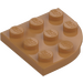 LEGO Medium Dark Flesh Plate 3 x 3 Round Corner (30357)