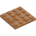 LEGO Medium Dark Flesh Plate 4 x 4 (3031)