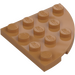 LEGO Beige Moyennement Foncé assiette 4 x 4 Rond Pièce de monnaie (30565)