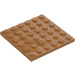 LEGO Mittleres dunkles Fleisch Platte 6 x 6 (3958)