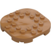 LEGO Carne medio scuro Piastra 6 x 6 x 0.7 Rotondo Semicircle (66789)