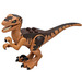 LEGO Středně tmavá tělová Raptor with Dark Brown Markings