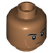 LEGO Mittleres dunkles Fleisch Security Bewachen Schmucklos Kopf (Einbau-Vollbolzen) (3626 / 18423)
