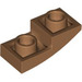 LEGO Medium Donker Vleeskleurig Helling 1 x 2 Gebogen Omgekeerd (24201)