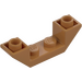 LEGO Mittleres dunkles Fleisch Schrägstein 1 x 4 (45°) Doppelt Invers mit Open Mitte (32802)