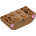 LEGO Medium Dark Flesh Slope Brick 2 x 4 Curved Inverted with Whiskers and Pink Cheeks (106111 / 108943)