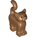 LEGO Mittleres dunkles Fleisch Standing Katze mit Lange Schwanz mit Angry Gesicht und Tan Chin (39280 / 80829)