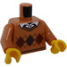 LEGO Medium Dark Flesh Sweater with Diamond Pattern and White Shirt Torso (973 / 76382)