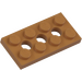 LEGO Medium Dark Flesh Technic Plate 2 x 4 with Holes (3709)