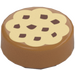 LEGO Medium Mörk Hud Bricka 1 x 1 Runda med Cookie (15828 / 98138)