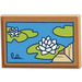 LEGO Medium Dark Flesh Tile 2 x 3 with Water Lillies Picture Sticker