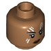 LEGO Medium Dark Flesh Valkyrie Minifigure Head (Recessed Solid Stud) (3626 / 79256)