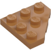 LEGO Medium Dark Flesh Wedge Plate 3 x 3 Corner (2450)