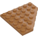 LEGO Medium Dark Flesh Wedge Plate 6 x 6 Corner (6106)