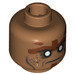 LEGO Medium Dark Flesh Yeoman Zombie Head (Recessed Solid Stud) (97392 / 97992)