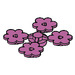 LEGO Medium Dark Pink 4 Flower Heads on Sprue (3742 / 56750)