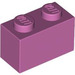 LEGO Medium Dark Pink Brick 1 x 2 with Bottom Tube (3004 / 93792)