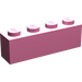 LEGO Rose moyen foncé Brique 1 x 4 (3010)