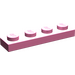 LEGO Moyen Rose Foncé assiette 1 x 4 (3710)