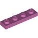 LEGO Mittleres dunkles Rosa Platte 1 x 4 (3710)