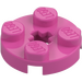 LEGO Mittleres dunkles Rosa Platte 2 x 2 Rund mit Achsloch (mit &#039;+&#039; Achsloch) (4032)