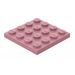 LEGO Rosa scuro medio Piastra 4 x 4 (3031)