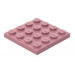 LEGO Mittleres dunkles Rosa Platte 4 x 4 (3031)