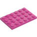 LEGO Medium Dark Pink Plate 4 x 6 (3032)