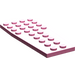 LEGO Medium mørk rosa Kile Plate 4 x 9 Vinge uten knottskår (2413)