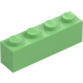 LEGO Medium Green Brick 1 x 4 (3010)