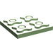LEGO Medium Green Flower Plate 4 x 4 (33062)