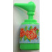 LEGO Medium Green Scala Soap Dispenser with 2 Flowers Sticker