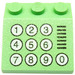 LEGO Medium Groen Helling 3 x 3 (25°) met Number Keypad (4161)