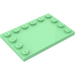 LEGO Mittelgrün Fliese 4 x 6 mit Bolzen auf 3 Edges (6180)