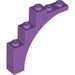 LEGO Mittlerer Lavendel Bogen 1 x 5 x 4 Unregelmäßiger Bogen, verstärkte Unterseite (76768)
