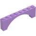 LEGO Medium lavendel Boog 1 x 8 x 2 Verhoogde, dunne bovenkant zonder versterkte onderkant (16577 / 40296)