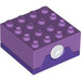 LEGO Mittlerer Lavendel Backstein 4 x 4 mit Sound Button (102723)
