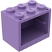 LEGO Mittlerer Lavendel Schrank 2 x 3 x 2 mit festen Noppen (4532)