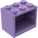 LEGO Mittlerer Lavendel Schrank 2 x 3 x 2 mit festen Bolzen (4532)