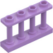 LEGO Medium Lavender Fence Spindled 1 x 4 x 2 with 4 Top Studs (15332)